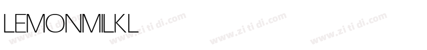 LEMONMILK Light字体转换